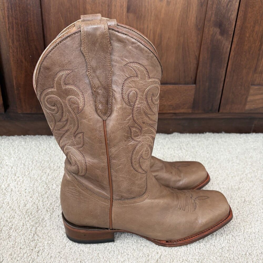 EUC Shyanne Darby Western Boot Light Brown Women's Size 9 Wide Calf Cowboy
